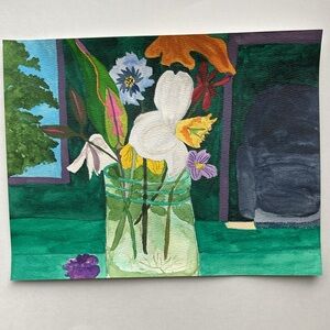 Floral Watercolor Art with Vibrant Colors